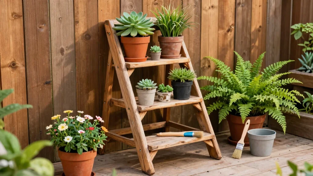10 DIY Ladder Plant Stands That Are Surprisingly Simple to Build