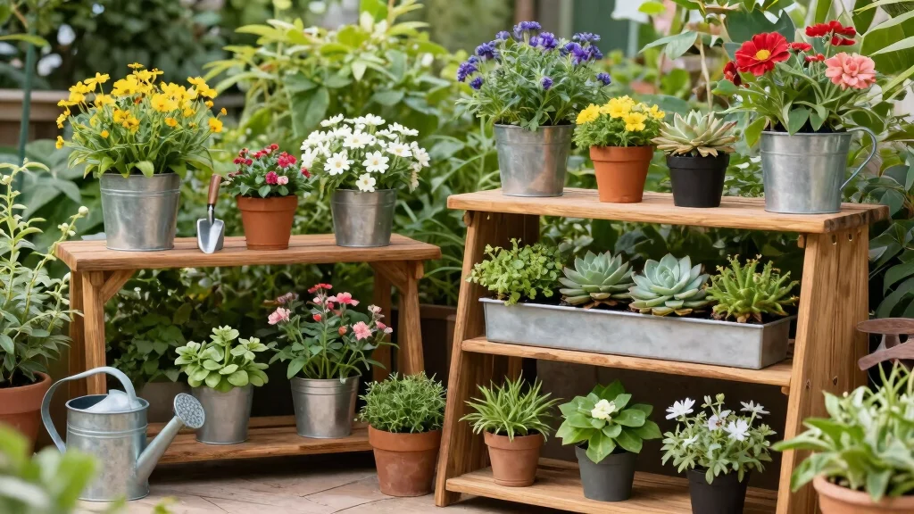 8 Outdoor Plant Shelves That Keep Your Garden Looking Neat and Beautiful